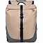 Рюкзак coolStuff Plus, бежевый c темно-синим с логотипом в Белгороде заказать по выгодной цене в кибермаркете AvroraStore