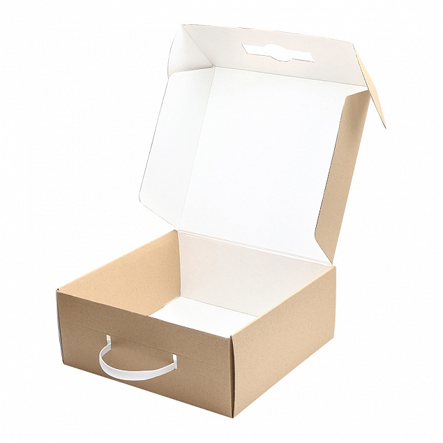 Подарочная коробка из МГК (с ручкой) 24,5*25,5*10,5 см с логотипом в Белгороде заказать по выгодной цене в кибермаркете AvroraStore