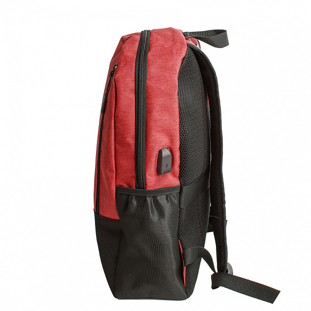 Рюкзак PULL, красный/чёрный, 45 x 28 x 11 см, 100% полиэстер 300D+600D с логотипом в Белгороде заказать по выгодной цене в кибермаркете AvroraStore