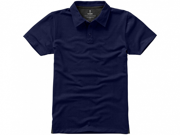 Рубашка поло Markham мужская, темно-синий/антрацит с логотипом в Белгороде заказать по выгодной цене в кибермаркете AvroraStore