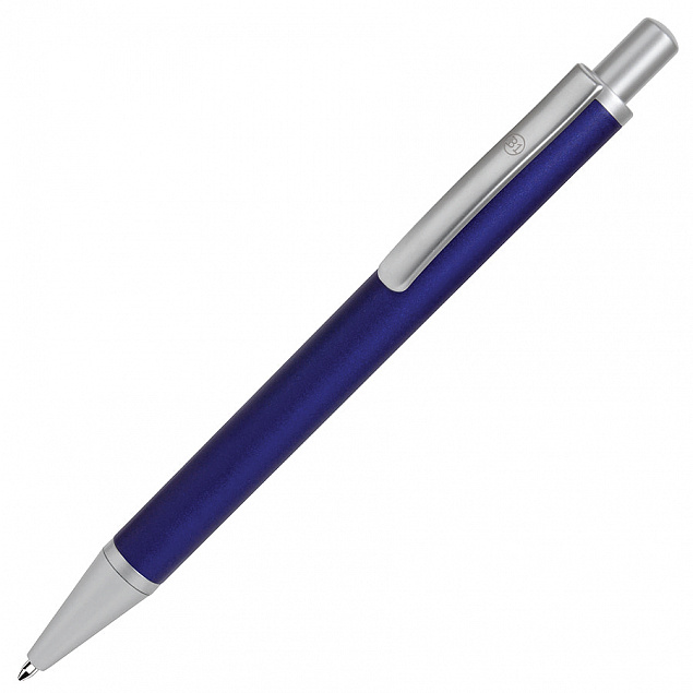 CLASSIC, ручка шариковая, синий/серебристый, металл с логотипом в Белгороде заказать по выгодной цене в кибермаркете AvroraStore