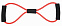 Лента для фитнеса ELASTICAL, черный / красный с логотипом в Белгороде заказать по выгодной цене в кибермаркете AvroraStore