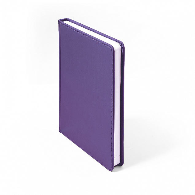 Ежедневник недатированный Campbell, А5, фиолетовый, белый блок с логотипом в Белгороде заказать по выгодной цене в кибермаркете AvroraStore