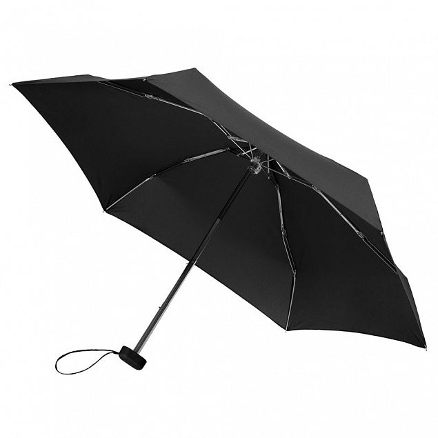 Зонт складной Five, черный с логотипом в Белгороде заказать по выгодной цене в кибермаркете AvroraStore
