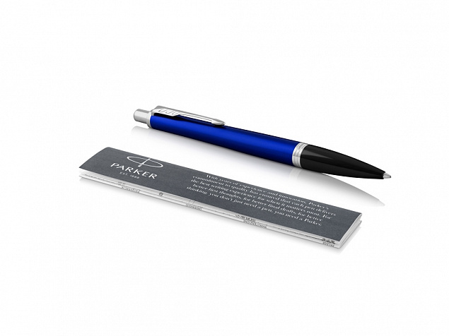 Ручка шариковая Parker Urban Core Nighsky Blue CT, синий/серебристый с логотипом в Белгороде заказать по выгодной цене в кибермаркете AvroraStore