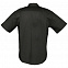 Рубашка мужская с коротким рукавом BRISBANE, черная с логотипом в Белгороде заказать по выгодной цене в кибермаркете AvroraStore