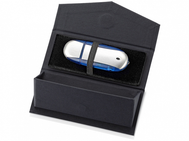 Подарочная коробка для флеш-карт треугольная, синий с логотипом в Белгороде заказать по выгодной цене в кибермаркете AvroraStore