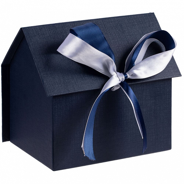 Коробка Homelike, синяя с логотипом в Белгороде заказать по выгодной цене в кибермаркете AvroraStore