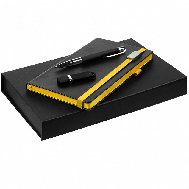Набор Ton Memory, черный с желтым с логотипом в Белгороде заказать по выгодной цене в кибермаркете AvroraStore