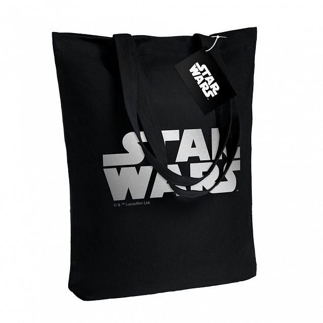 Холщовая сумка Star Wars Silver, черная с логотипом в Белгороде заказать по выгодной цене в кибермаркете AvroraStore