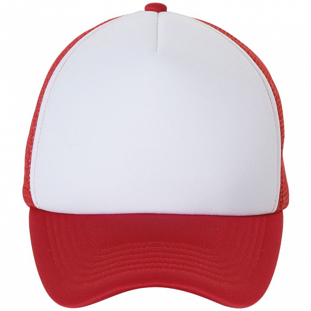 Бейсболка BUBBLE, красная с белым с логотипом в Белгороде заказать по выгодной цене в кибермаркете AvroraStore