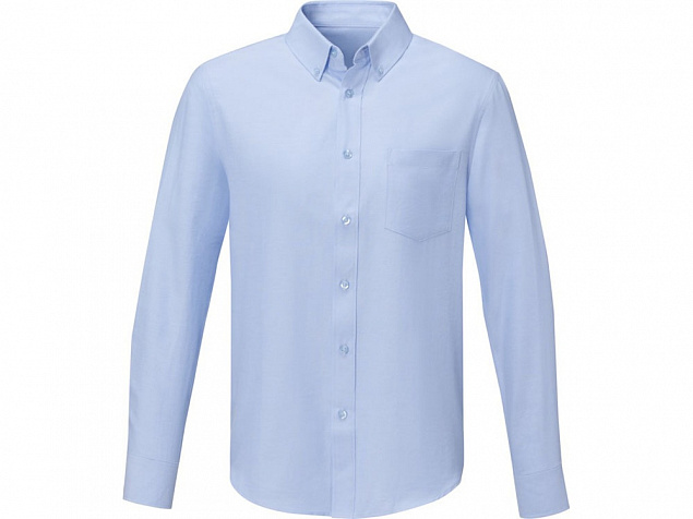 Pollux Мужская рубашка с длинными рукавами, светло-синий с логотипом в Белгороде заказать по выгодной цене в кибермаркете AvroraStore