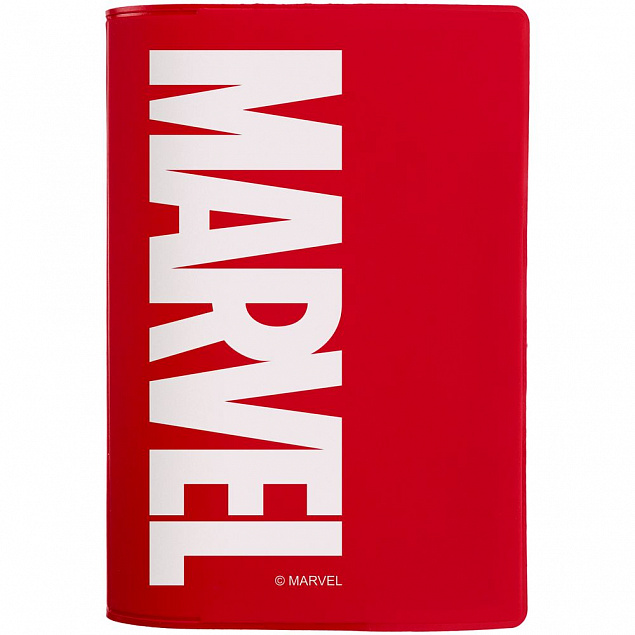 Обложка для паспорта Marvel, красная с логотипом в Белгороде заказать по выгодной цене в кибермаркете AvroraStore