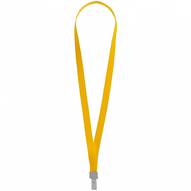 Карман для бейджа с лентой Staff, желтый с логотипом в Белгороде заказать по выгодной цене в кибермаркете AvroraStore