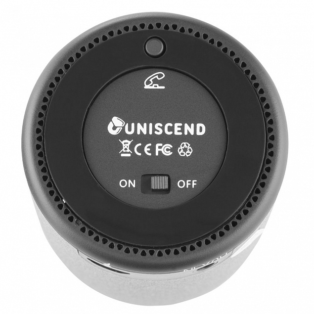 Беспроводная Bluetooth колонка Uniscend Grinder, серая с логотипом в Белгороде заказать по выгодной цене в кибермаркете AvroraStore