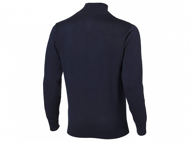 Пуловер Set с застежкой на четверть длины, т.синий/серый с логотипом в Белгороде заказать по выгодной цене в кибермаркете AvroraStore