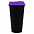 Стакан с крышкой Color Cap Black, черный с фиолетовым с логотипом в Белгороде заказать по выгодной цене в кибермаркете AvroraStore