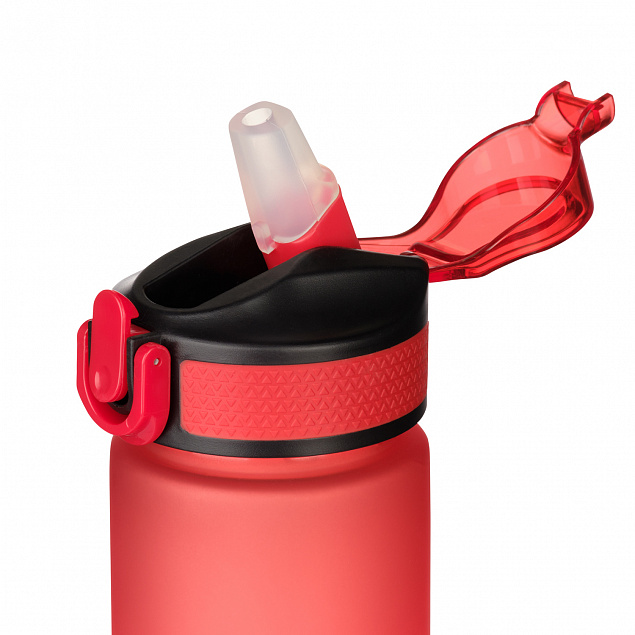 Спортивная бутылка для воды, Flip, 700 ml, красная с логотипом в Белгороде заказать по выгодной цене в кибермаркете AvroraStore