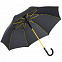 Зонт-трость с цветными спицами Color Style, желтый с логотипом в Белгороде заказать по выгодной цене в кибермаркете AvroraStore