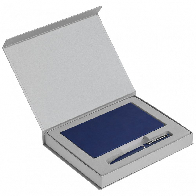 Набор Basis: ежедневник 10х16 см и ручка, синий с логотипом в Белгороде заказать по выгодной цене в кибермаркете AvroraStore