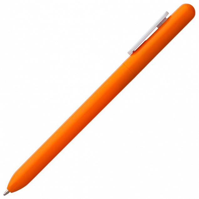Ручка шариковая Slider, оранжевая с белым с логотипом в Белгороде заказать по выгодной цене в кибермаркете AvroraStore