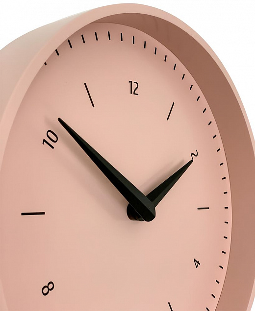 Часы настенные Peddy, пыльно-розовые с логотипом в Белгороде заказать по выгодной цене в кибермаркете AvroraStore