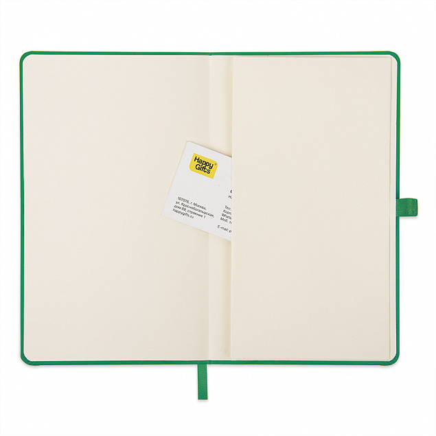 Ежедневник недатированный HAMILTON, A5, ярко-зеленый, кремовый блок с логотипом в Белгороде заказать по выгодной цене в кибермаркете AvroraStore