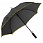 Зонт-трость Jenna, черный с желтым с логотипом в Белгороде заказать по выгодной цене в кибермаркете AvroraStore