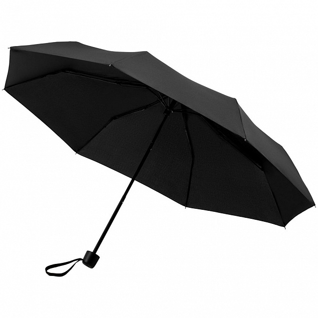 Зонт складной Hit Mini ver.2, черный с логотипом в Белгороде заказать по выгодной цене в кибермаркете AvroraStore