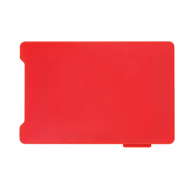 Держатель RFID для пяти карт, красный с логотипом в Белгороде заказать по выгодной цене в кибермаркете AvroraStore