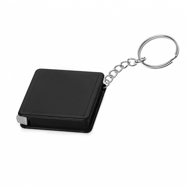 Брелок-рулетка Tape, распродажа, черный с логотипом в Белгороде заказать по выгодной цене в кибермаркете AvroraStore