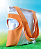 Сумка пляжная "Карибские острова", оранжевая, белая с логотипом в Белгороде заказать по выгодной цене в кибермаркете AvroraStore