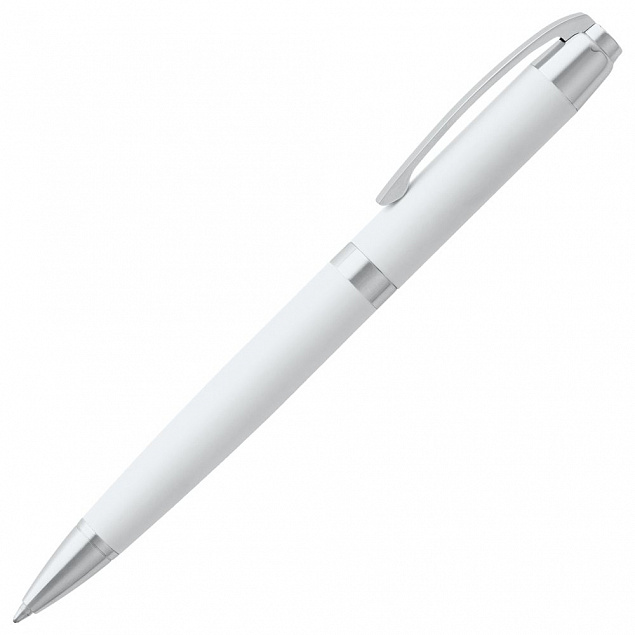 Ручка шариковая Razzo Chrome, белая с логотипом в Белгороде заказать по выгодной цене в кибермаркете AvroraStore