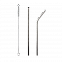 Набор многоразовых трубочек Оnlycofer white (стальной) с логотипом в Белгороде заказать по выгодной цене в кибермаркете AvroraStore