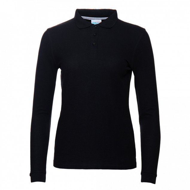 Рубашка поло StanPoloWomen Чёрный с логотипом в Белгороде заказать по выгодной цене в кибермаркете AvroraStore