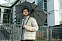 Зонт-трость rainVestment, светло-серый меланж с логотипом в Белгороде заказать по выгодной цене в кибермаркете AvroraStore