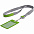 Чехол для пропуска с лентой и ретрактором Devon, зеленый с логотипом в Белгороде заказать по выгодной цене в кибермаркете AvroraStore