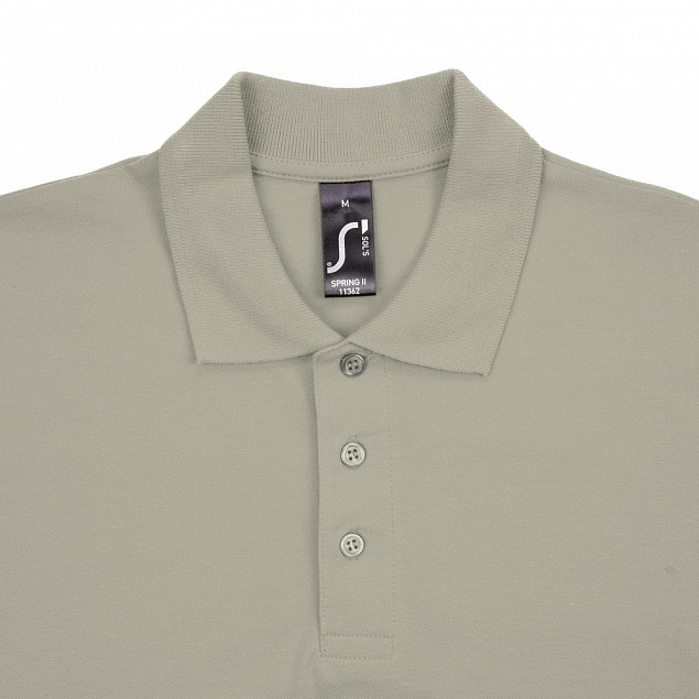 Рубашка поло мужская SPRING 210, хаки с логотипом в Белгороде заказать по выгодной цене в кибермаркете AvroraStore