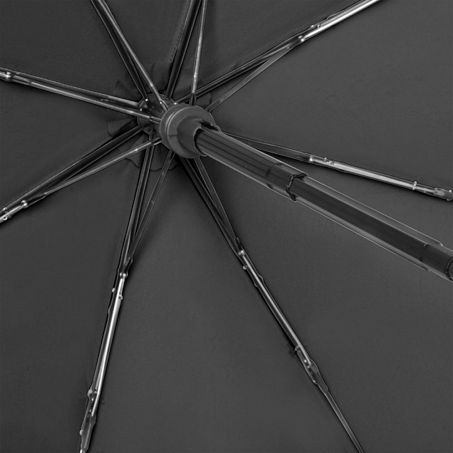 Зонт складной Carbonsteel Magic, черный с логотипом в Белгороде заказать по выгодной цене в кибермаркете AvroraStore