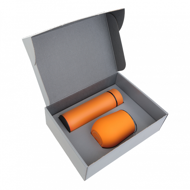 Набор Hot Box CS grey (оранжевый) с логотипом в Белгороде заказать по выгодной цене в кибермаркете AvroraStore