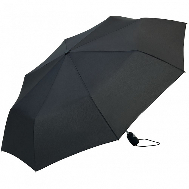 Зонт складной AOC, черный с логотипом в Белгороде заказать по выгодной цене в кибермаркете AvroraStore