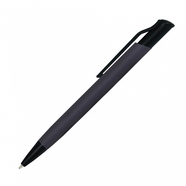 Шариковая ручка Grunge, темно-серая с логотипом в Белгороде заказать по выгодной цене в кибермаркете AvroraStore