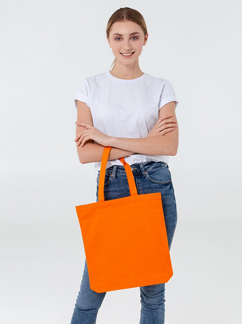 Холщовая сумка Avoska, оранжевая с логотипом в Белгороде заказать по выгодной цене в кибермаркете AvroraStore