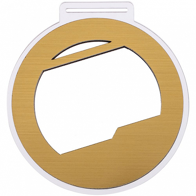 Медаль Vittoria, золотистая с логотипом в Белгороде заказать по выгодной цене в кибермаркете AvroraStore