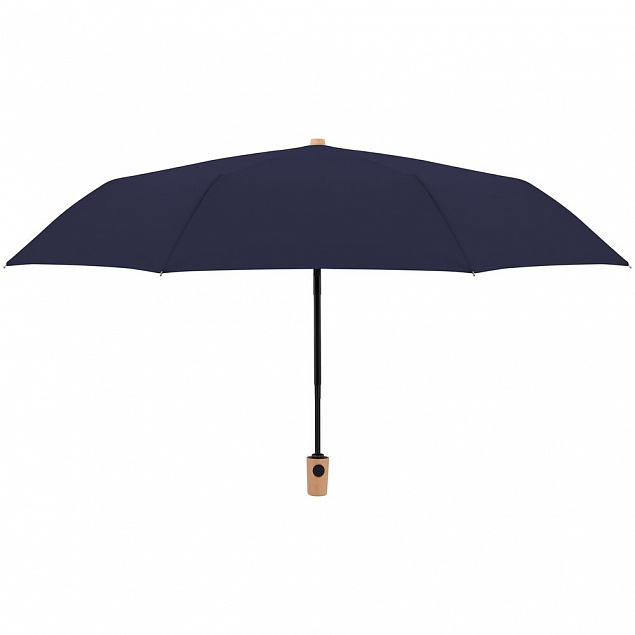 Зонт складной Nature Magic, синий с логотипом в Белгороде заказать по выгодной цене в кибермаркете AvroraStore