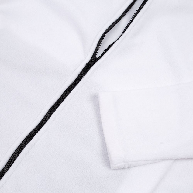 Куртка флисовая унисекс Manakin, белая с логотипом в Белгороде заказать по выгодной цене в кибермаркете AvroraStore