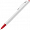 Ручка шариковая Tick, белая с красным с логотипом в Белгороде заказать по выгодной цене в кибермаркете AvroraStore