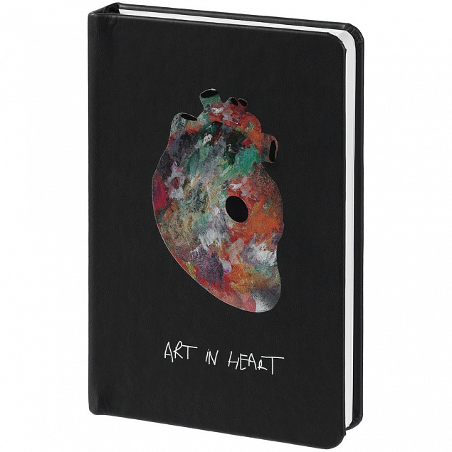 Блокнот Art In Heart, черный с логотипом в Белгороде заказать по выгодной цене в кибермаркете AvroraStore