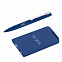 Набор ручка + зарядное устройство 4000 mAh в футляре, темно-синий, покрытие soft touch с логотипом в Белгороде заказать по выгодной цене в кибермаркете AvroraStore