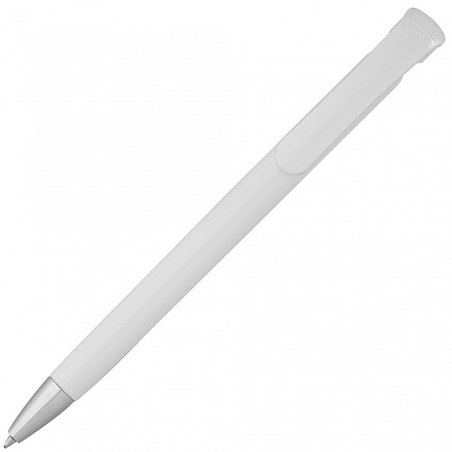 Ручка шариковая Bonita, белая с логотипом в Белгороде заказать по выгодной цене в кибермаркете AvroraStore